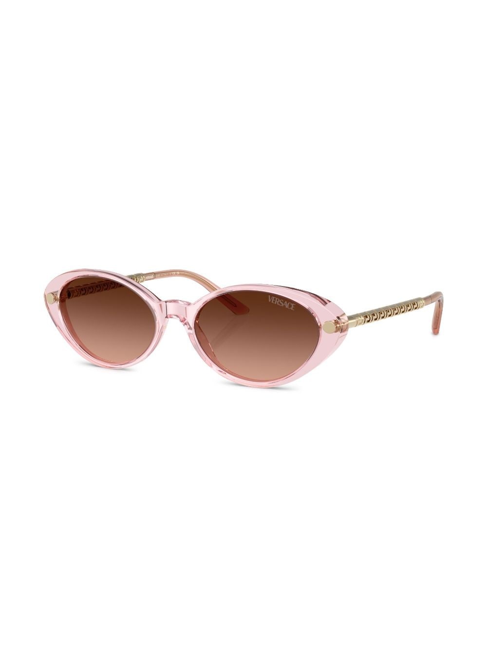 Greca-plaque oval-frame sunglasses - 2