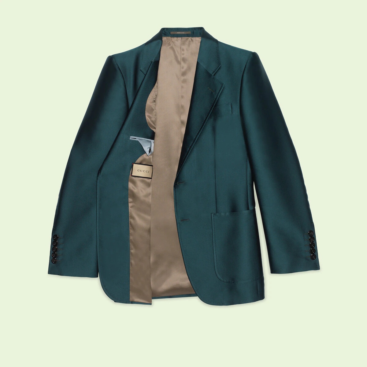GUCCI Single-breasted satin jacket | REVERSIBLE
