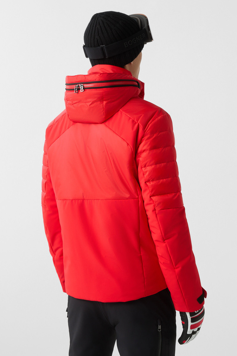 Henik down ski jacket in Red 3