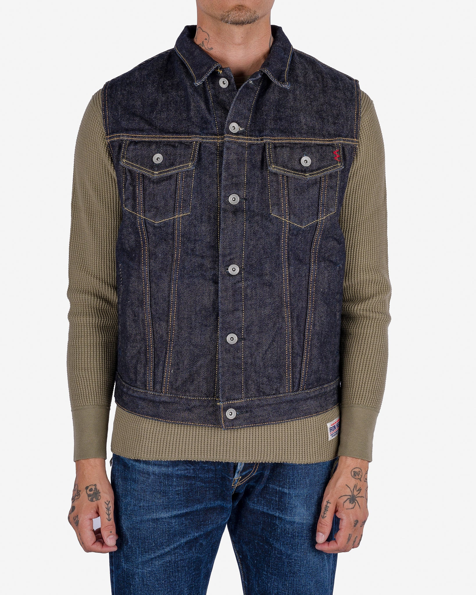 IH-526SV 21oz Selvedge Denim Modified Type III Vest - Indigo - 2