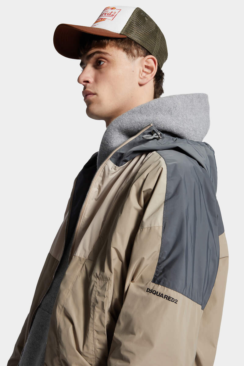 NYLON HOODED BOMBER - 5