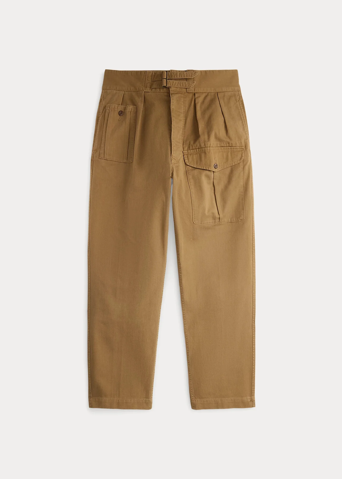 Relaxed Fit Pleated Twill Pant - 1