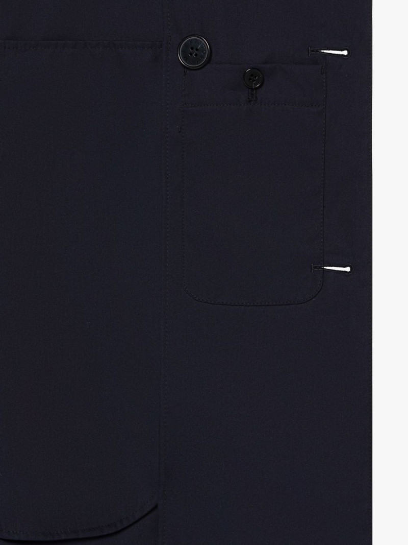 ST JOHN NAVY GABARDINE COTTON SHORT TRENCH COAT 6