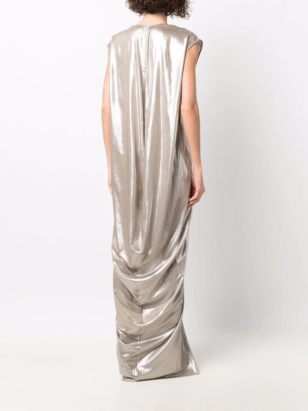 lobster-cut sleeveless gown - 4