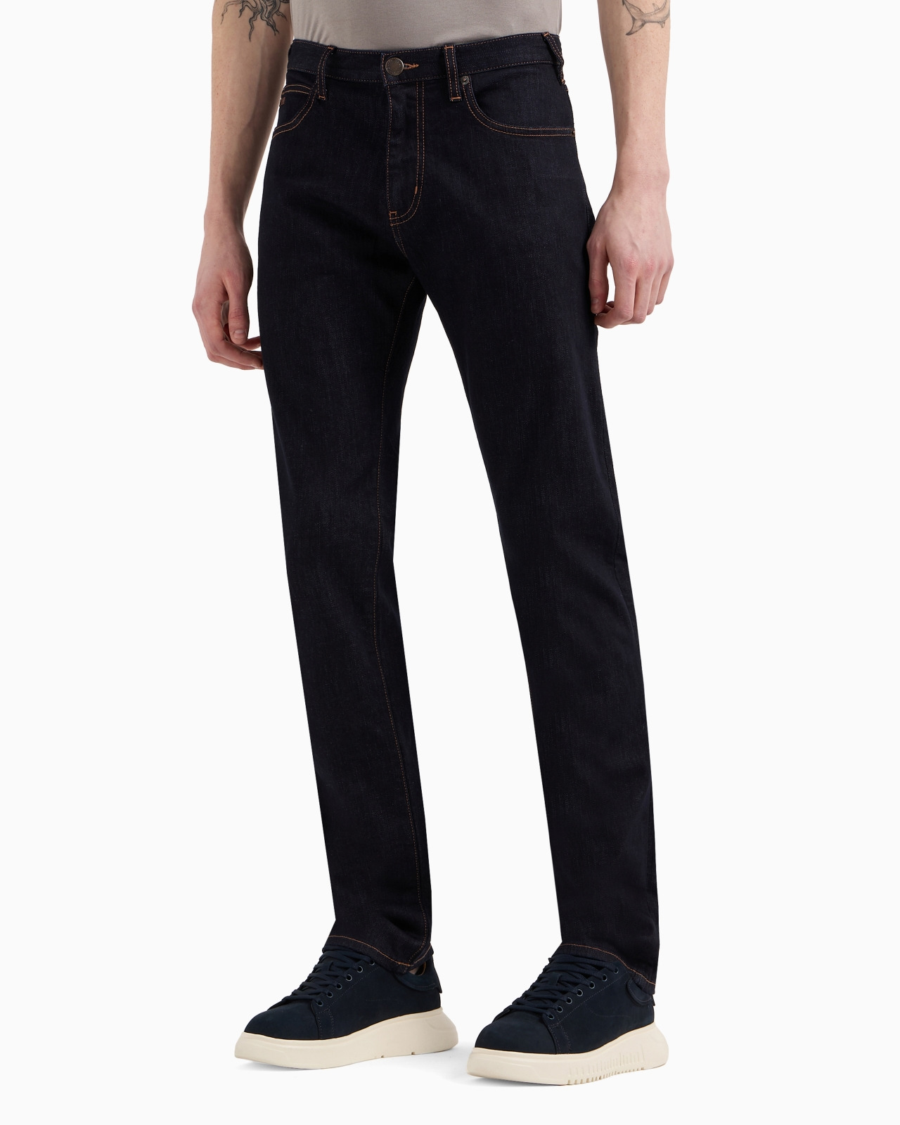 J45 Regular-fit, washed twill 11.5 oz comfort-denim jeans - 4