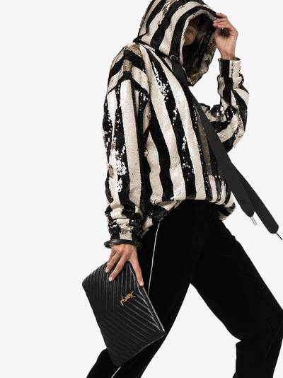 SAINT LAURENT quilted monogram clutch bag outlook