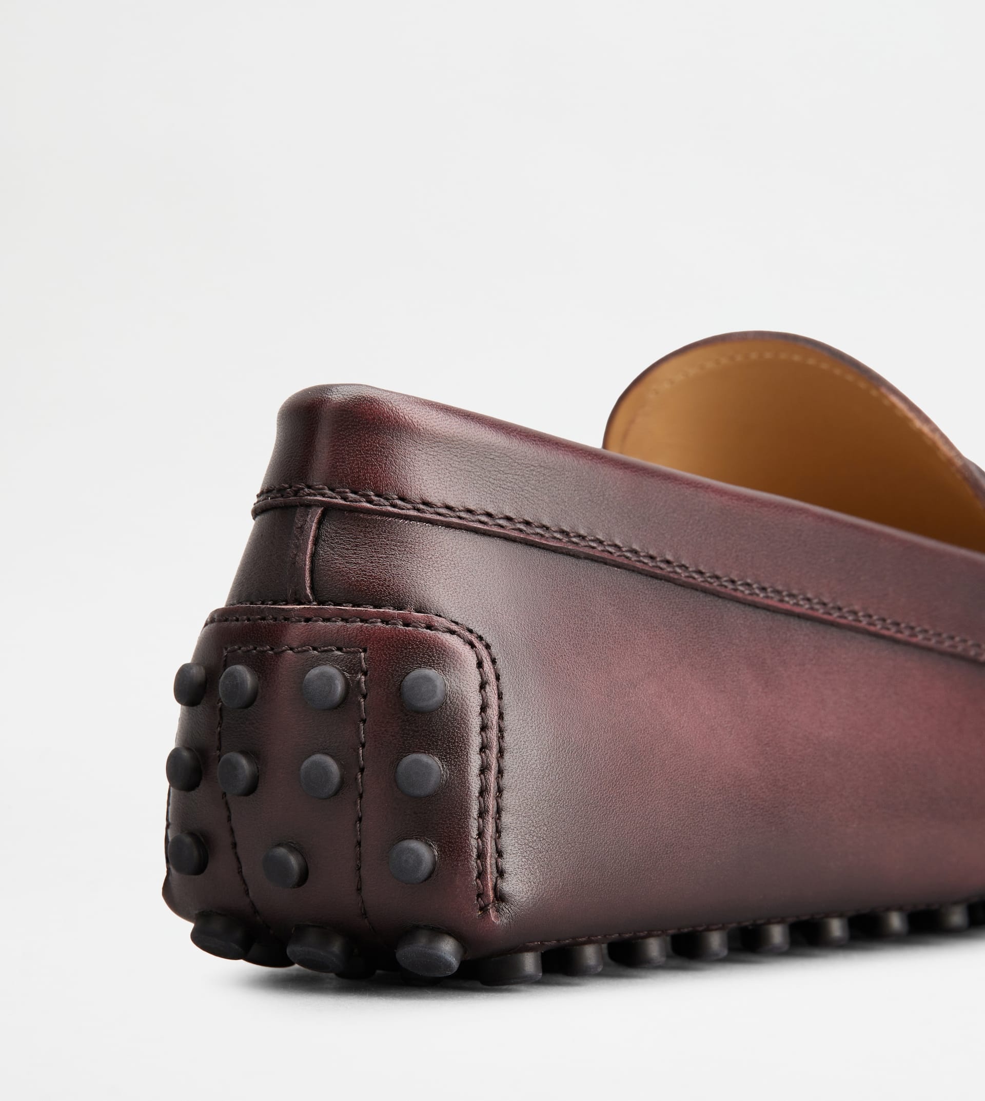 GOMMINO DRIVING SHOES IN LEATHER - BURGUNDY - 5