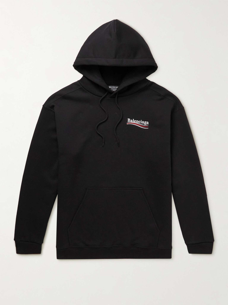 Logo-Print Cotton-Jersey Hoodie - 1