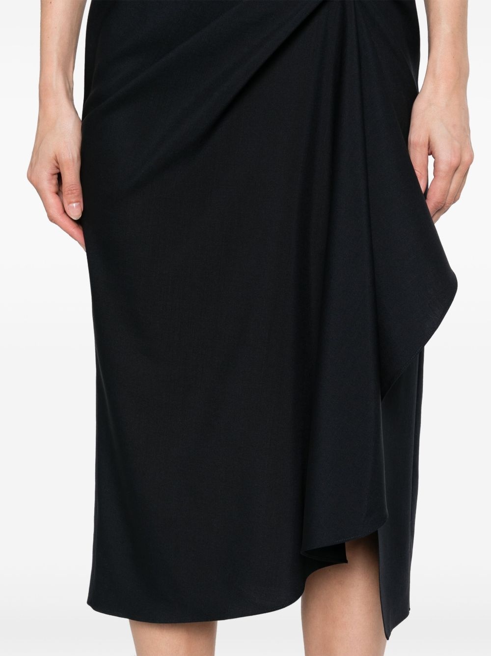draped midi dress - 5