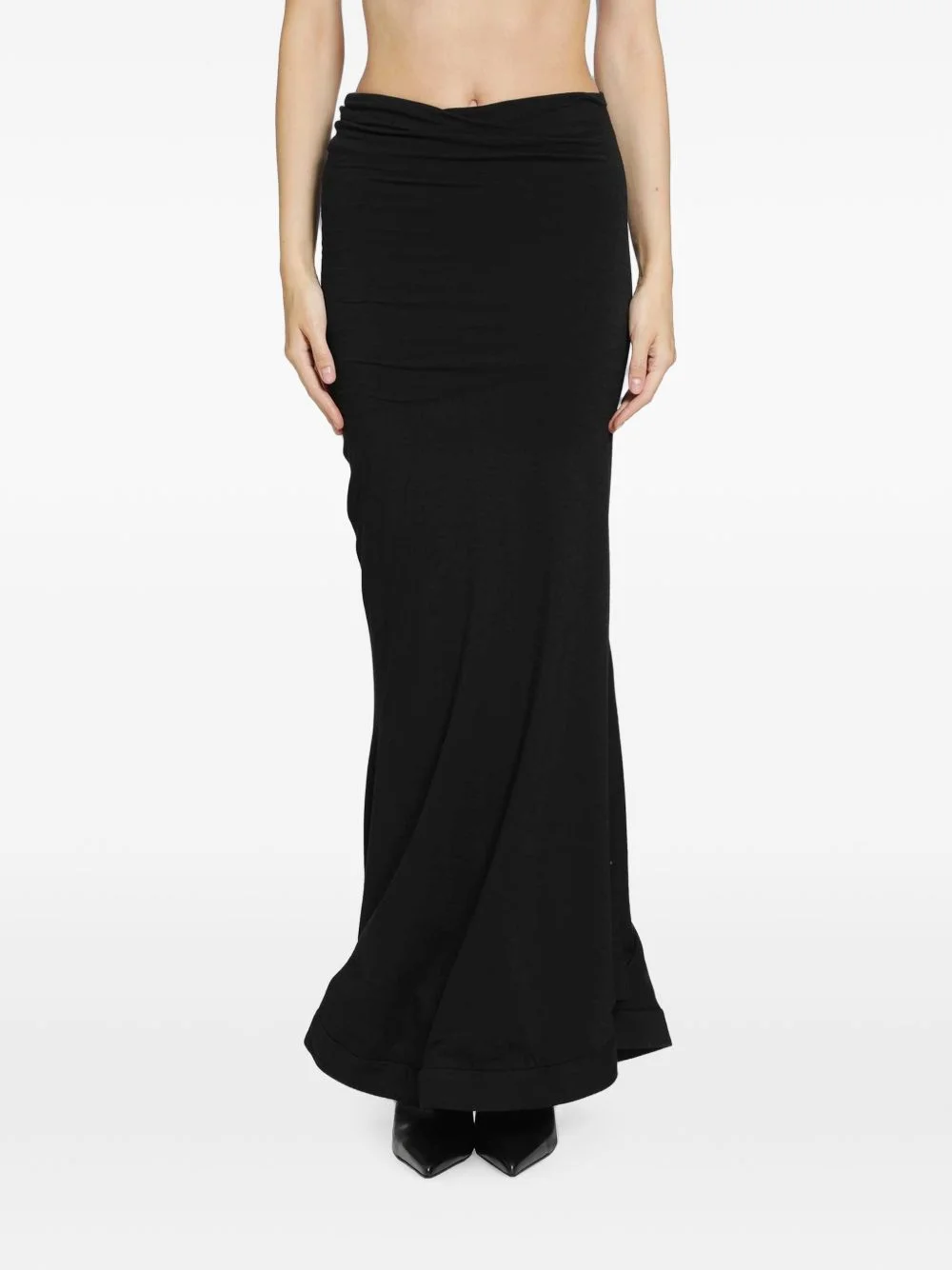 ruched-waist maxi skirt - 1