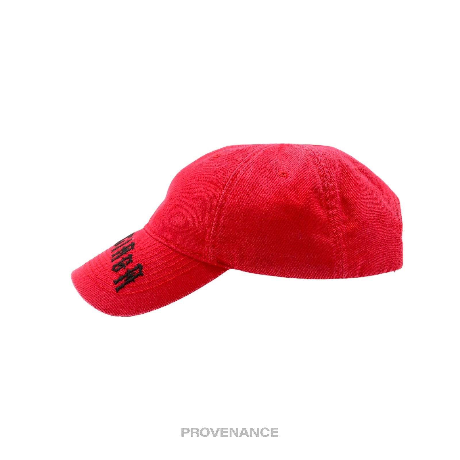 Balenciaga Tattoo Embroidered Logo Cap - Red - 4