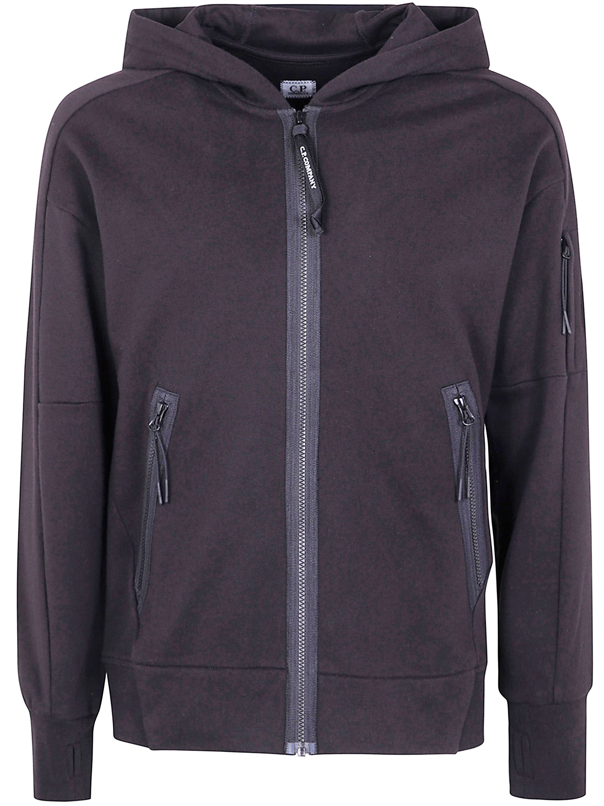 C.P. Company Men Sweatshirts Hooded Open In Diagonal Raised Fleece - 3
