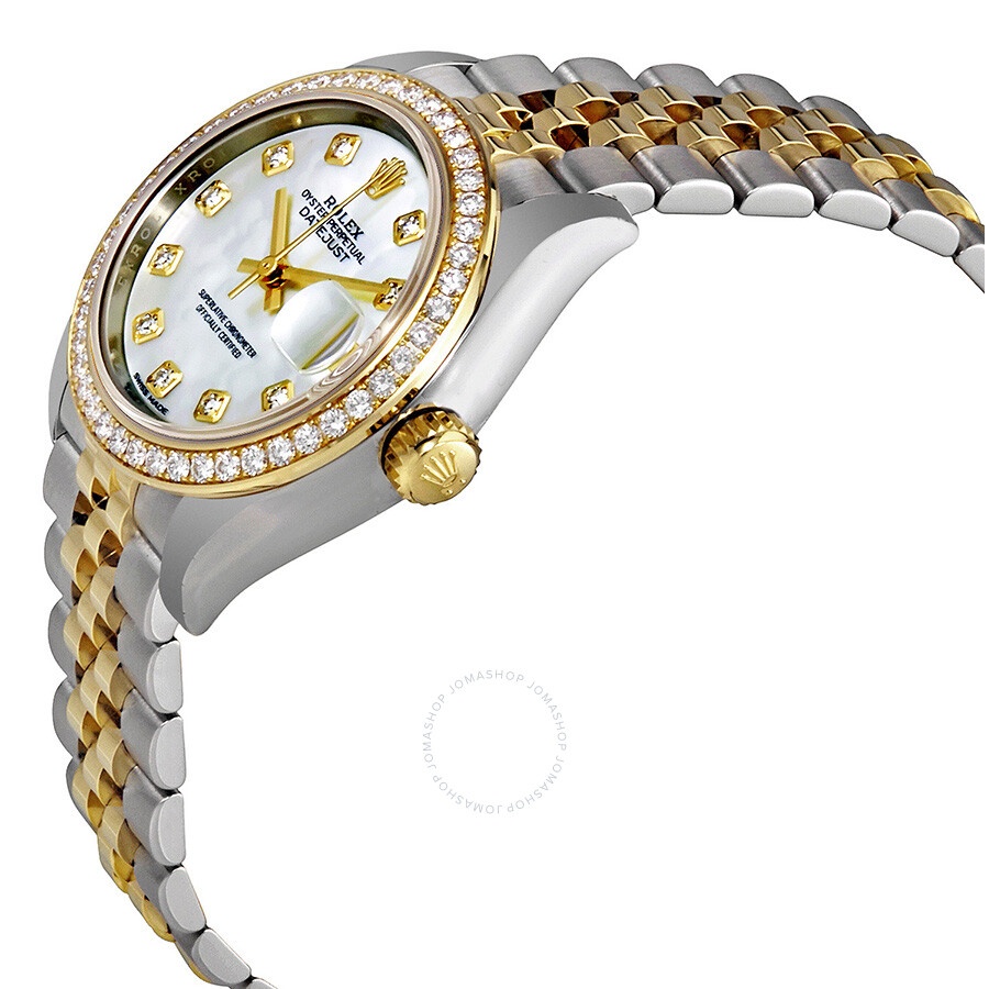 Rolex Lady Datejust Mother of Pearl Diamond Stainless Steel and 18K Yellow Gold Jubilee Watch 279383 - 2