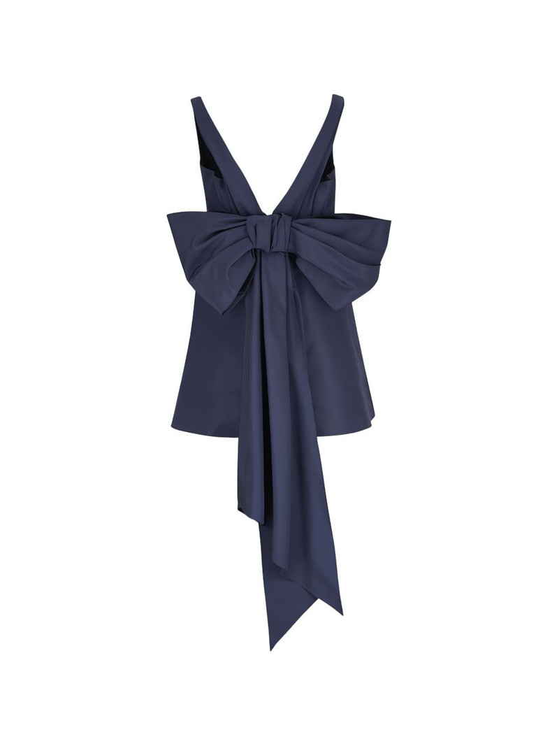 CAROLINA HERRERA V-neck bow mini dress outlook