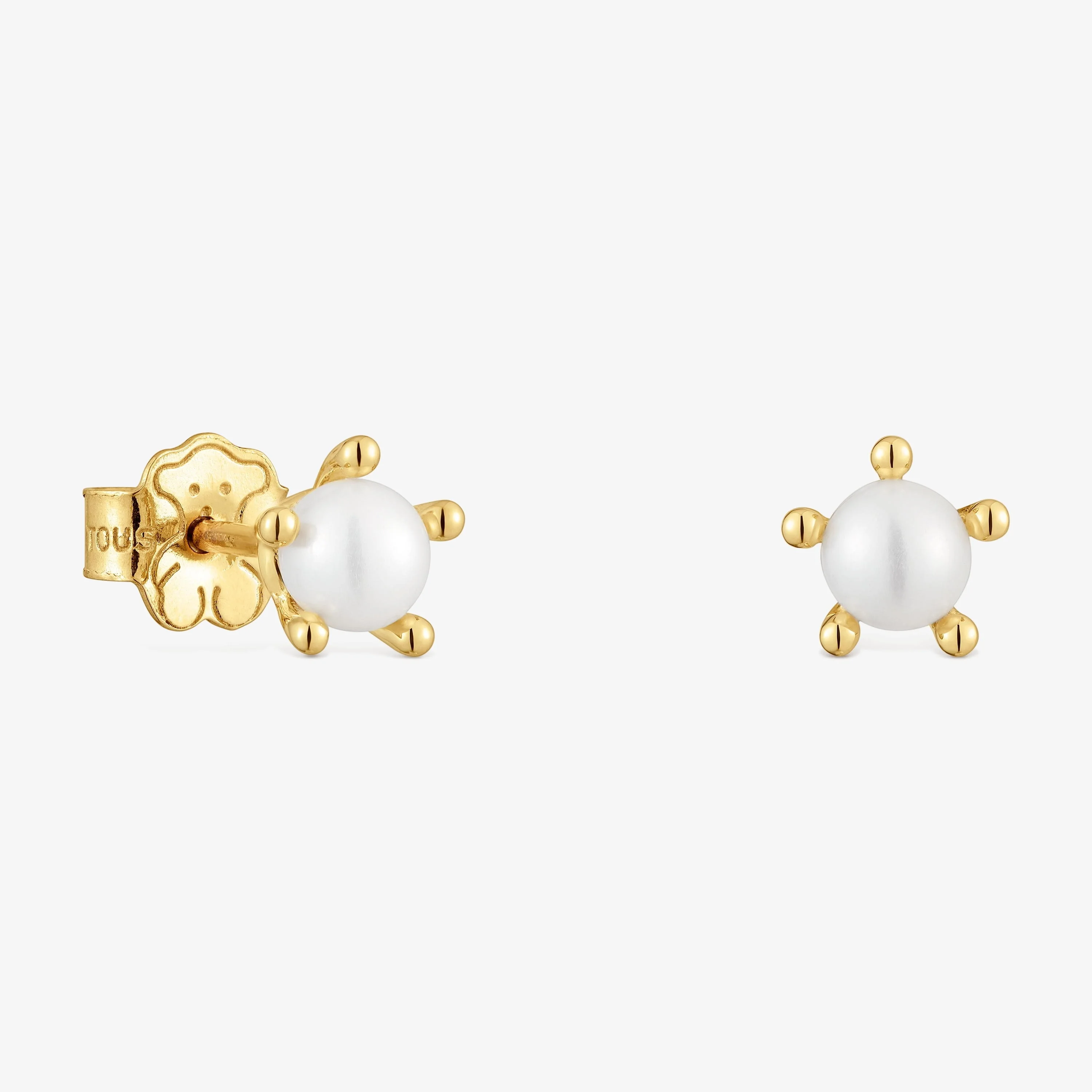 18K solid gold Earrings with cultured pearls TOUS Garden - 1