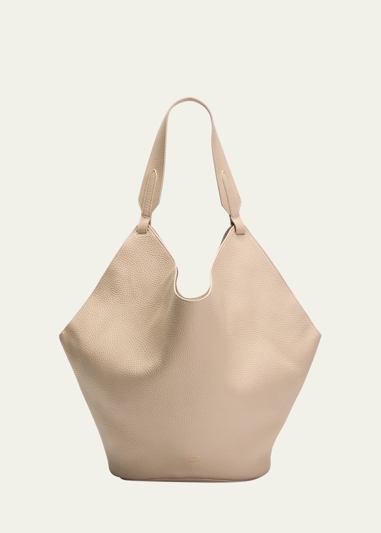 Lotus Medium Pebbled Leather Tote Bag - 1