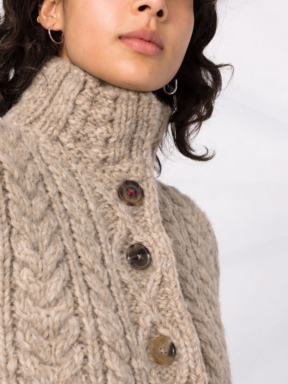 chunky-knit wool cardigan - 5