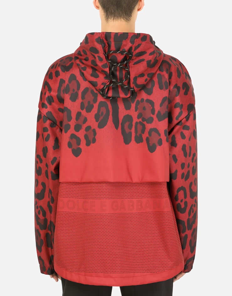 Leopard-print technical fabric parka - 2