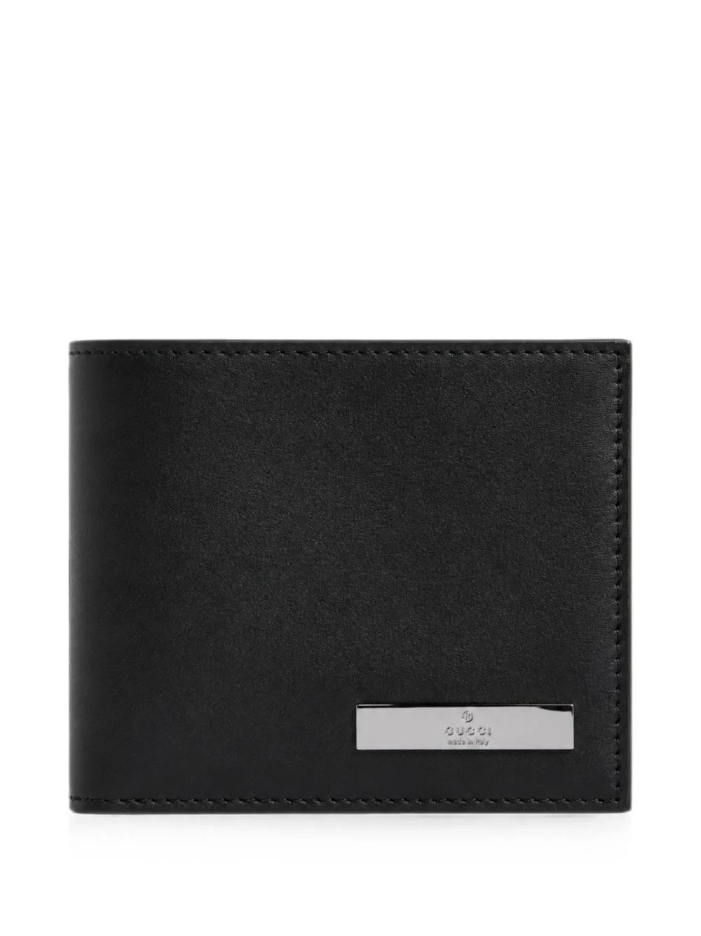 bi-fold wallet with metal tag - 1
