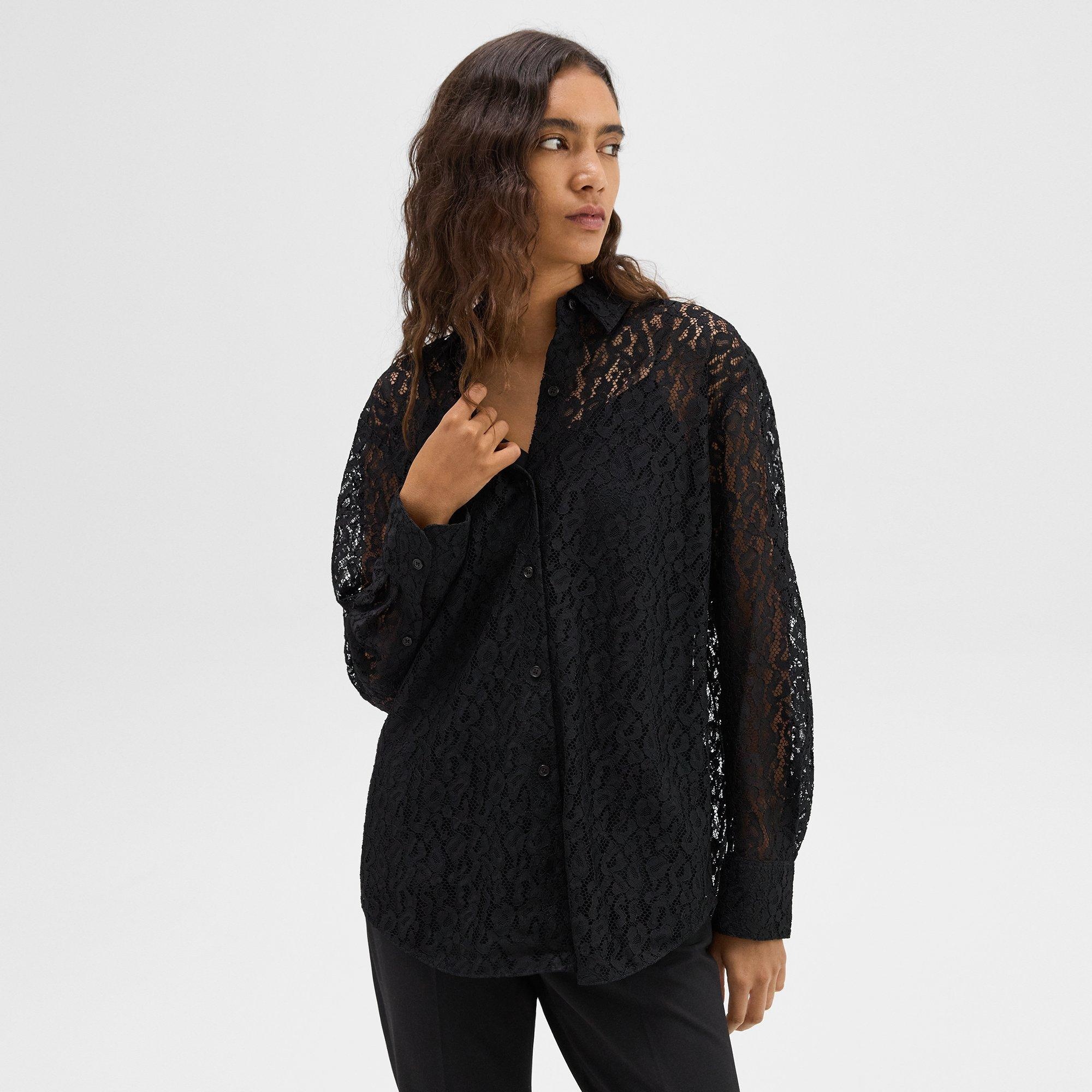 Boyfriend Shirt in Leopard Lace - 3