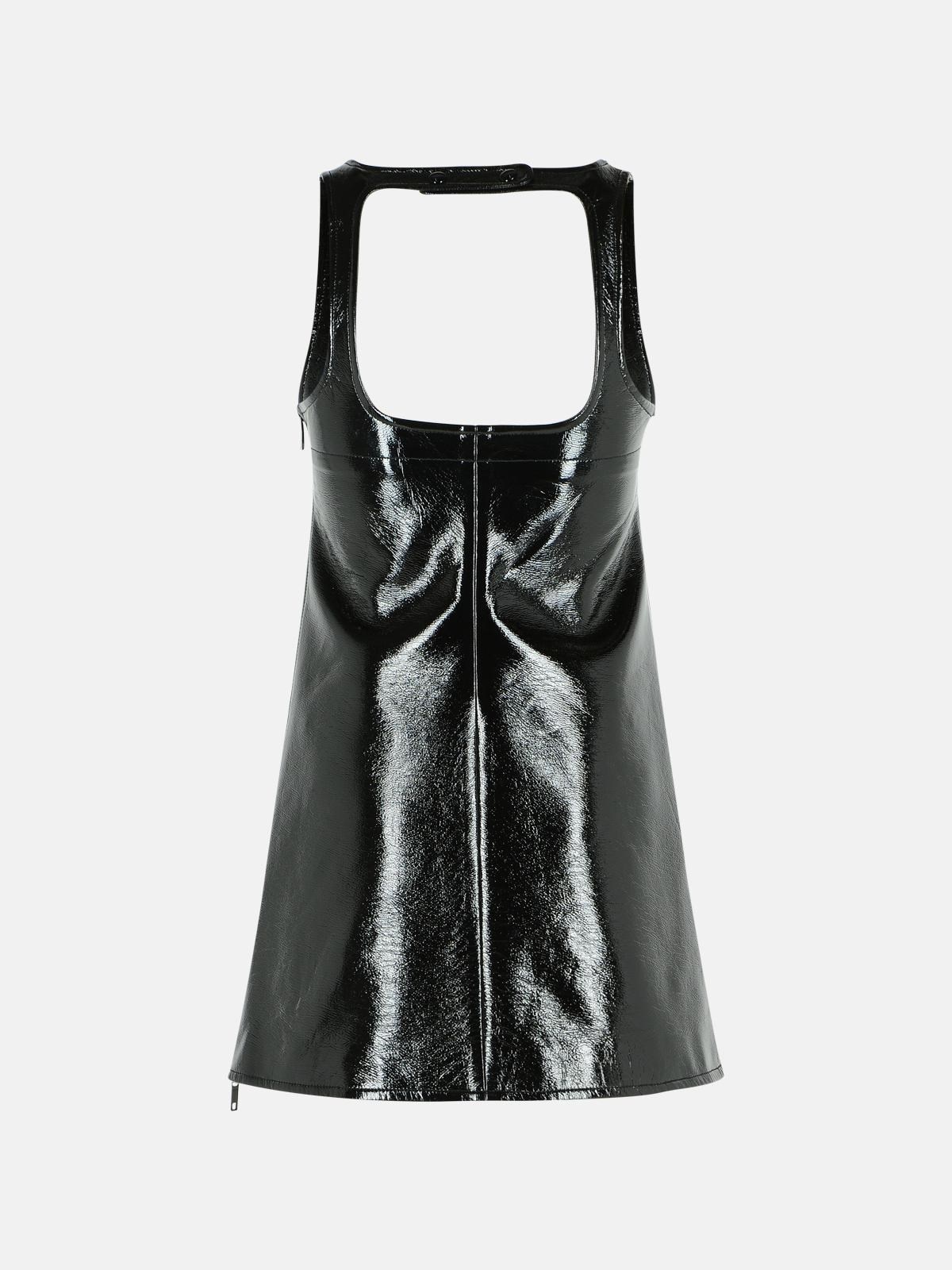 'REEDITION' DRESS IN BLACK COTTON BLEND - 3