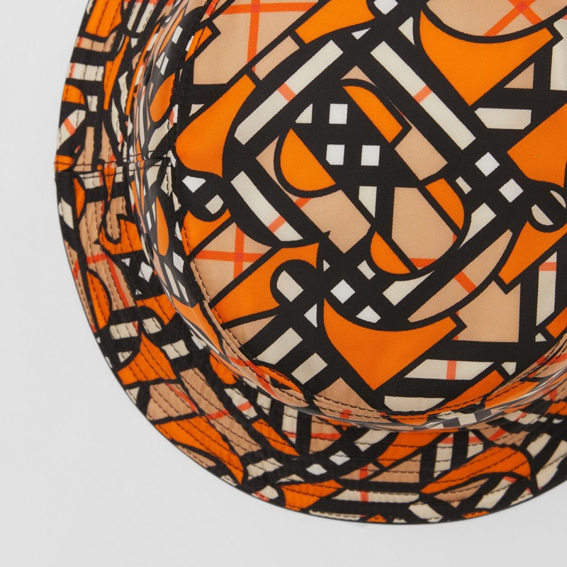 Monogram Print Nylon Bucket Hat 8