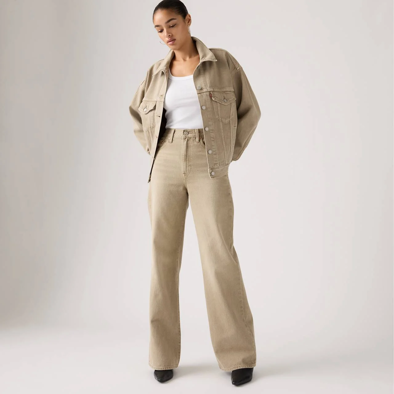 RIBCAGE WIDE LEG WOMEN'S JEANS - 1