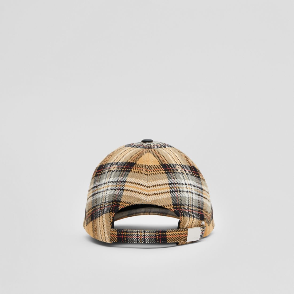 Logo Detail Check Cotton Flannel Baseball Cap - 4