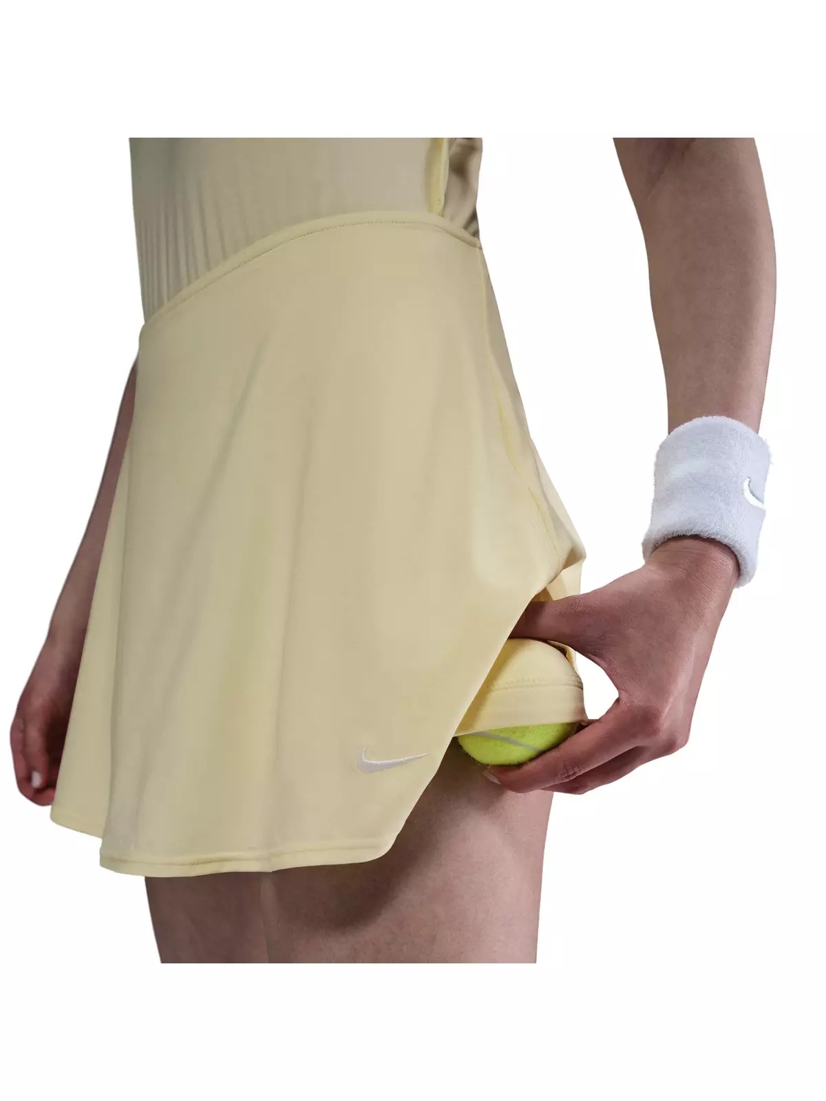 Women's Dri-FIT Victory Mid-Rise Short Flouncy Tennis Skirt -Yellow - 6
