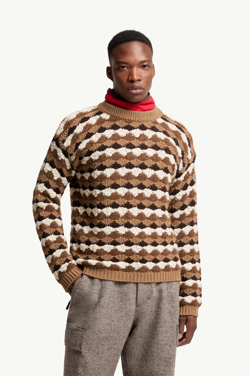 Geometric Pattern Wool & Alpaca Blend Sweater 3