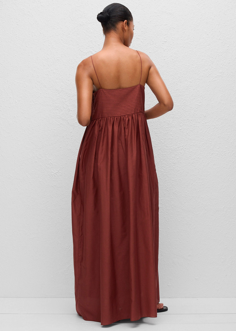Matteau Empire Pintuck Bodice Dress - Maroc 7