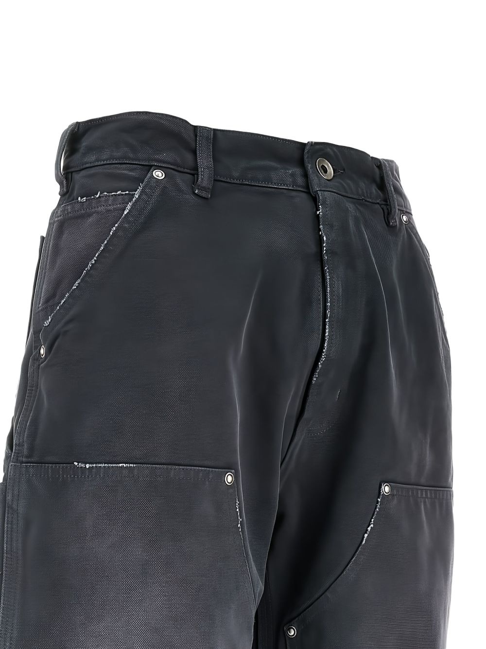 frayed cargo shorts - 3