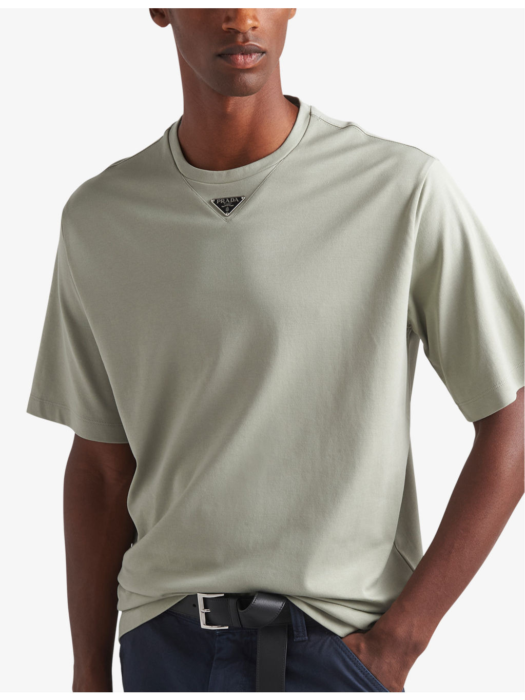 Short-sleeved logo-tab cotton-jersey T-shirt - 3