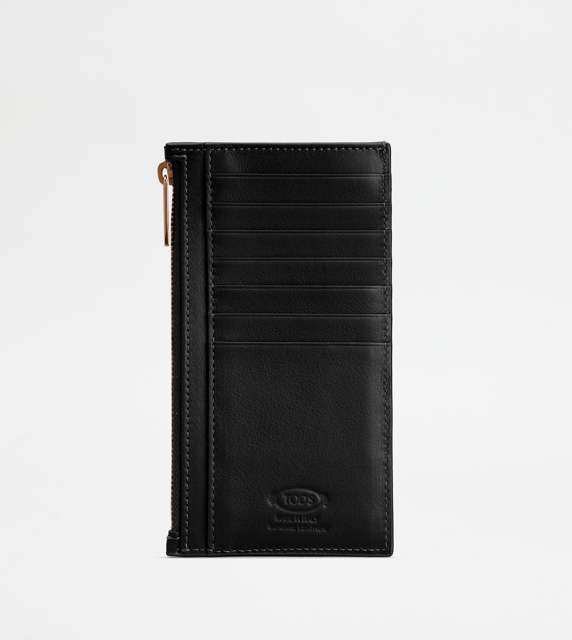 CARD HOLDER IN LEATHER - BLACK - 2