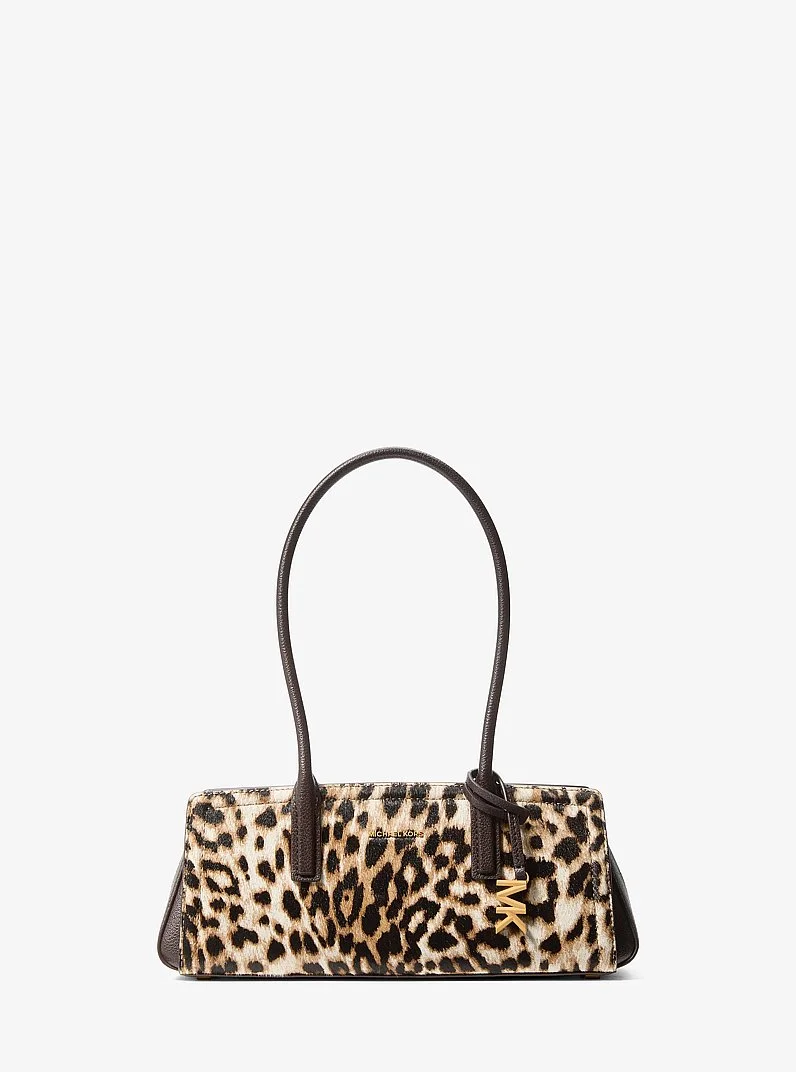 Laila Small Leopard Print Calf Hair Shoulder Bag - 1