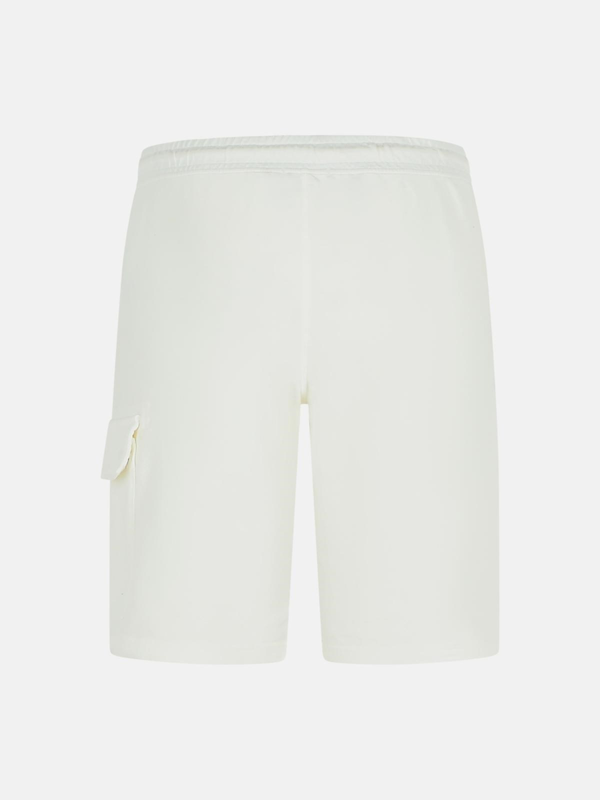 IVORY COTTON BERMUDA SHORTS - 3