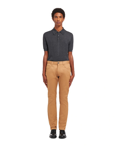 Prada Stretch drill five-pocket trousers outlook