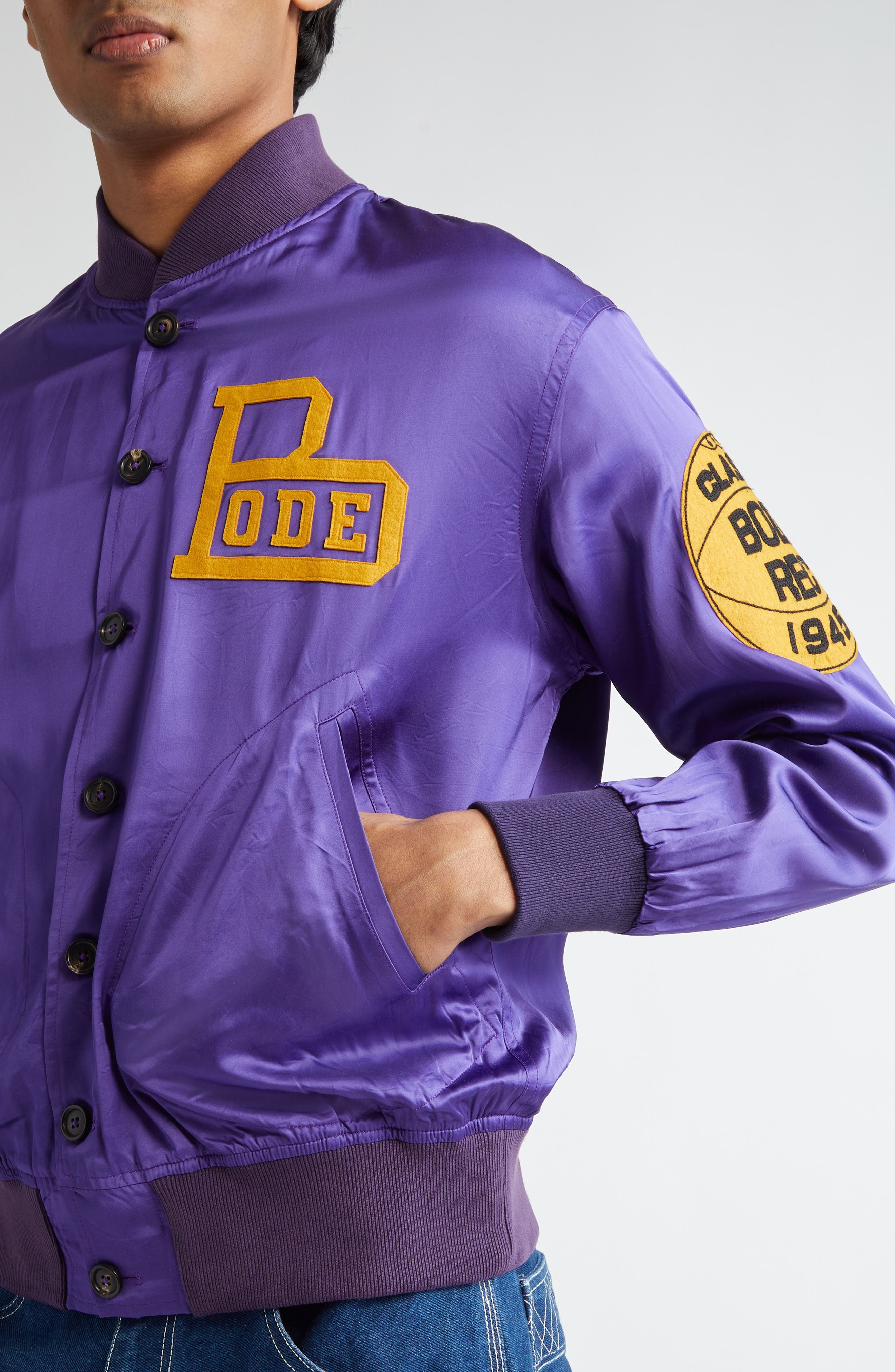 Bode Athlete's Rally Jacket in Purple Multi at Nordstrom - 5
