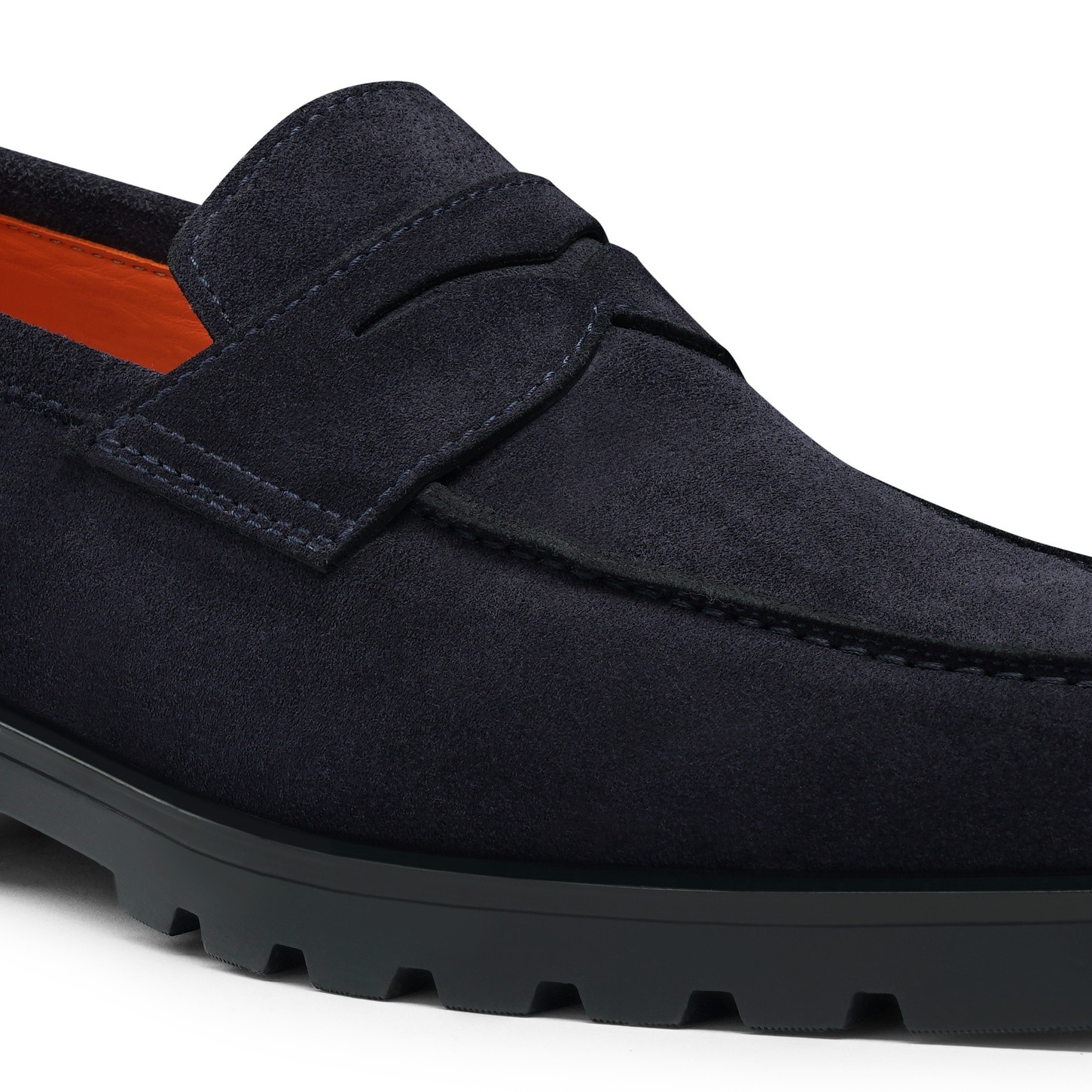 Men’s blue suede penny loafer - 5