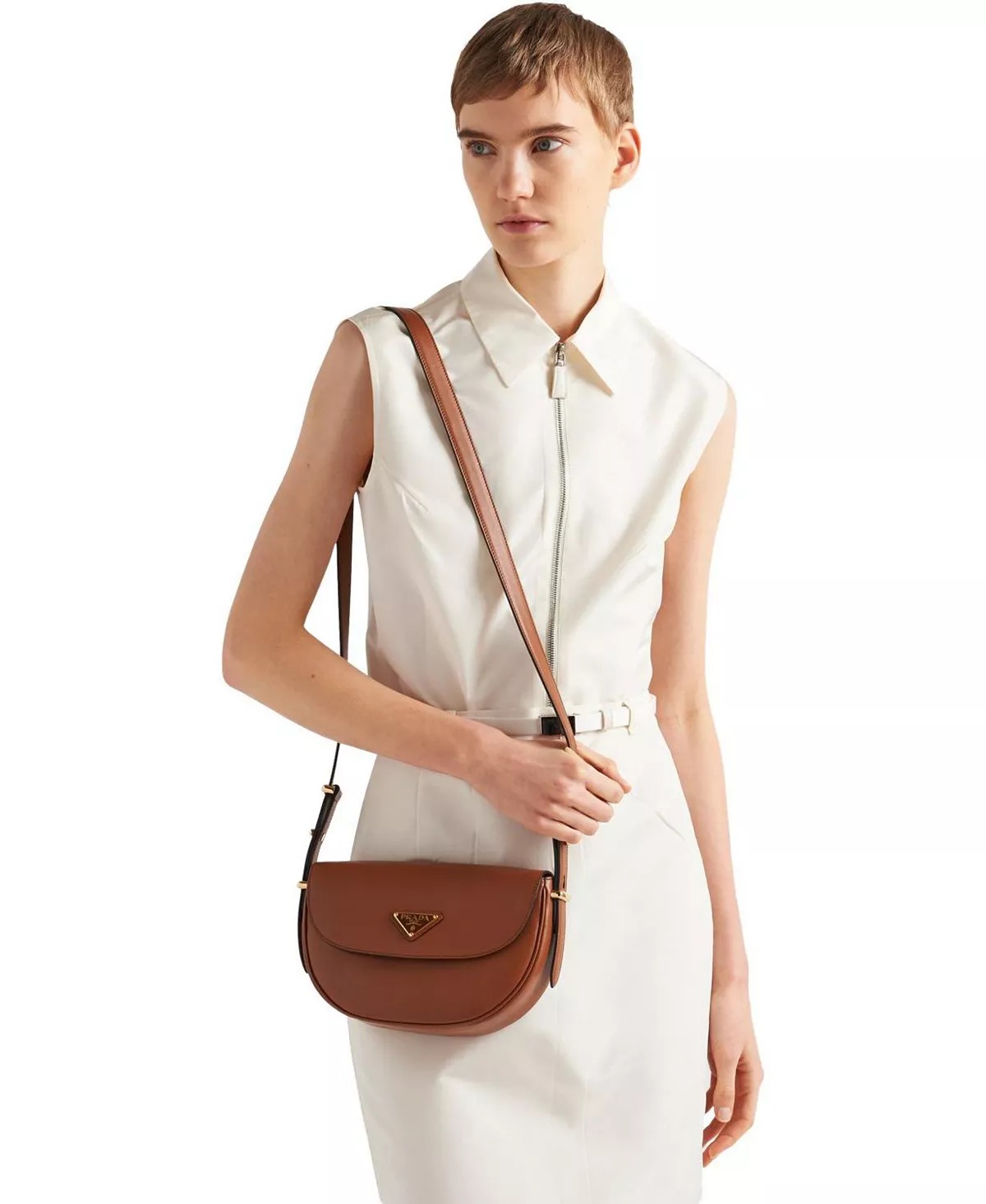 Arque Leather Shoulder Bag with Flap - 2