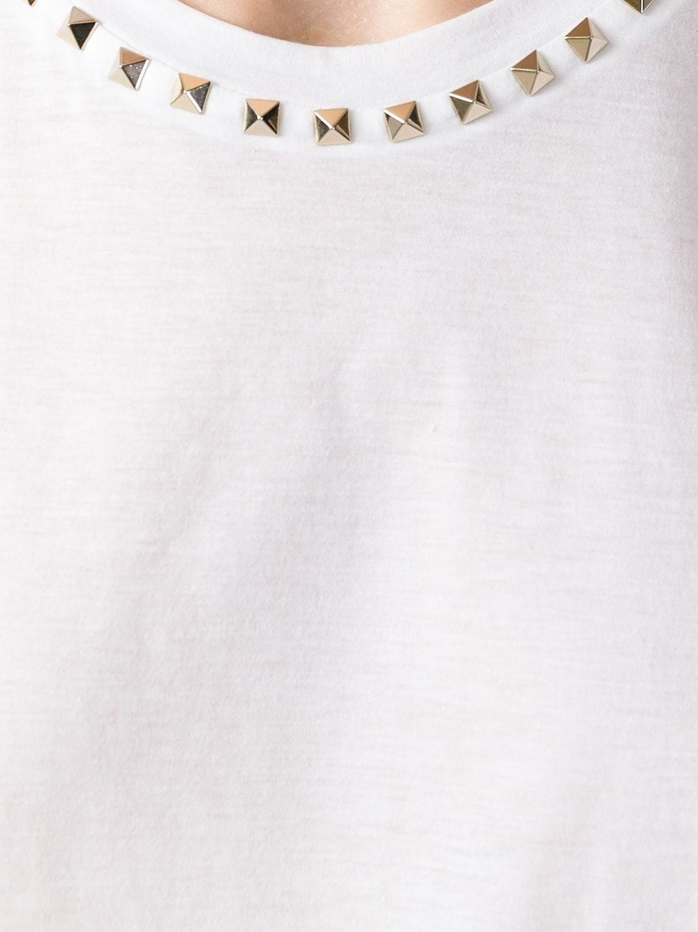 Rockstud trimmed white t-shirt - 5