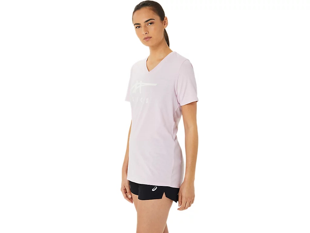 WOMEN'S ASICS STRIPES V-NECK - 7
