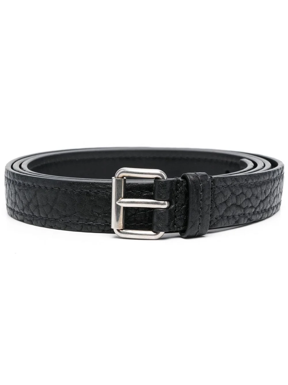textured leather belt - 1