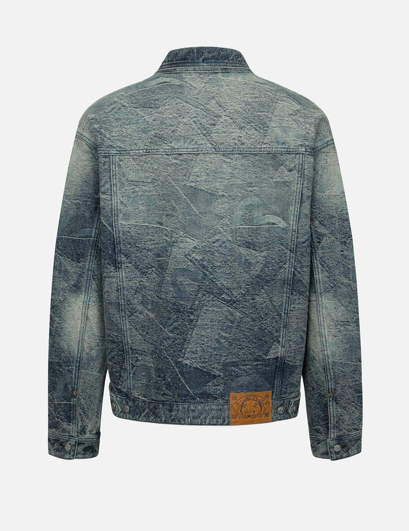 EVISU ALLOVER POCKET PRINT AND SEAGULL EMBROIDERY LOOSE FIT DENIM JACKET outlook