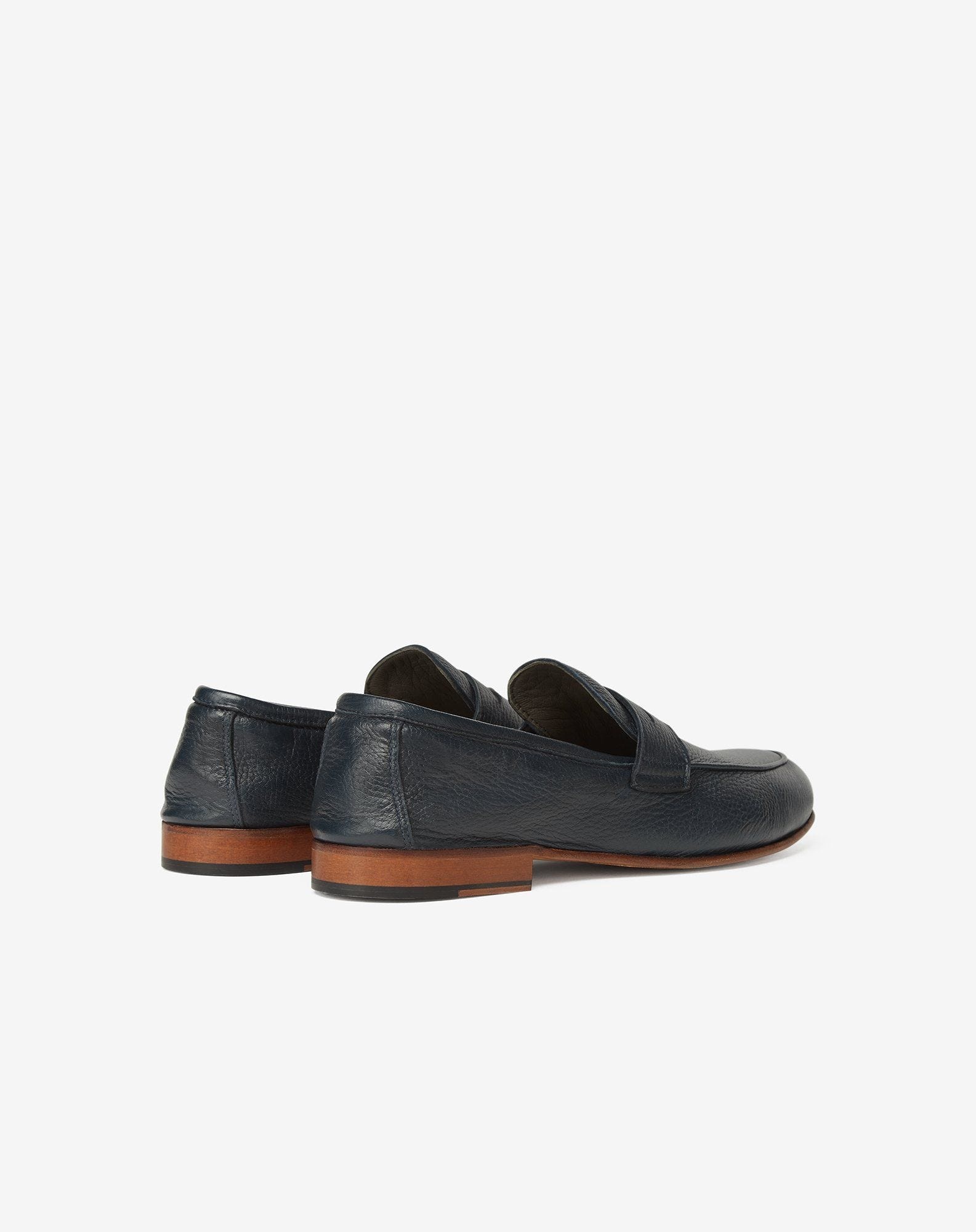 Blue deerskin loafers - 3