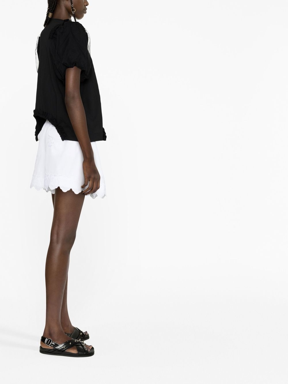 broderie-anglaise cotton shorts - 3