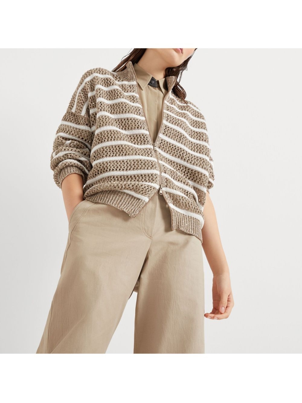 striped cardigan - 6