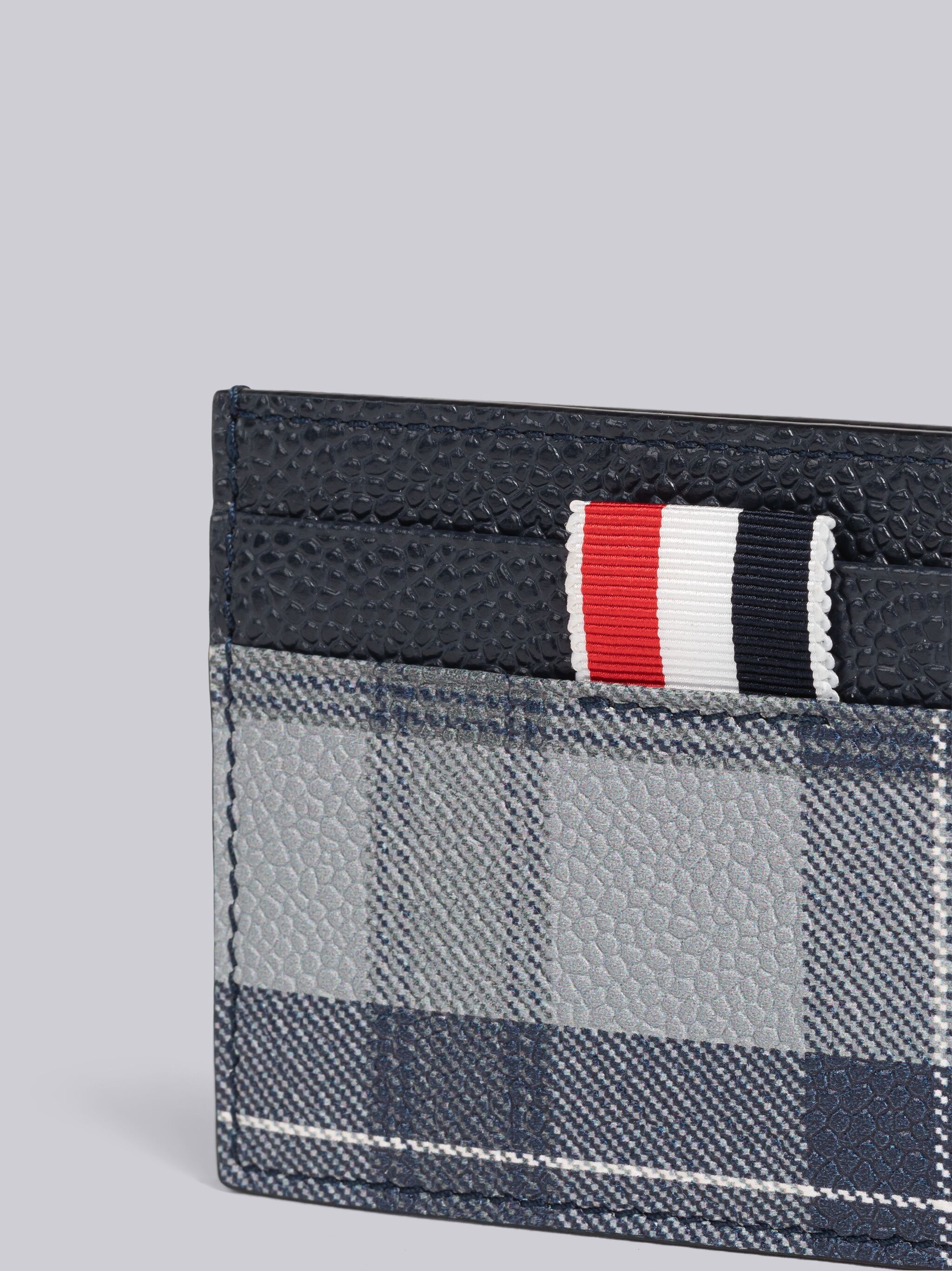 Tartan Pebble Grain Leather Single Card Holder - 2