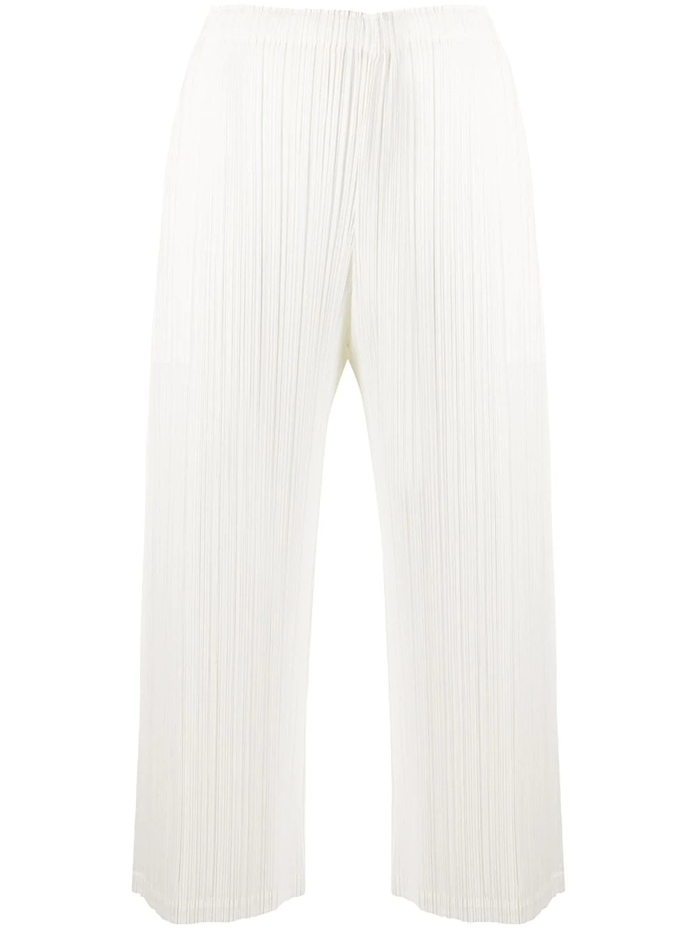 micro-pleated cropped trousers - 1