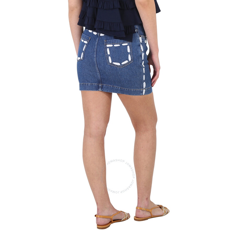 Moschino Ladies Cotton Denim Mini Skirt - 6